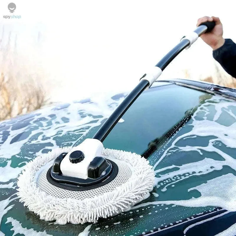 Retractable Car Wash Brush with Telescoping Handle-1Mop and 1Mop Head