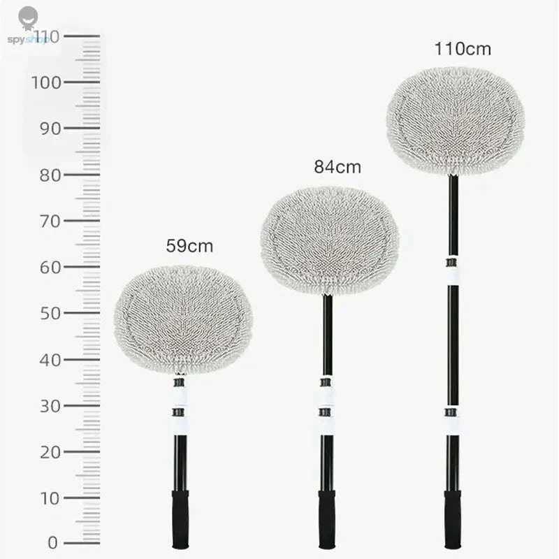 Retractable Car Wash Brush with Telescoping Handle-1Mop and 1Mop Head