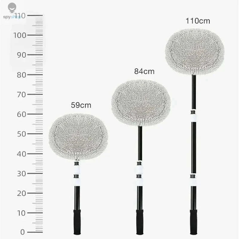 Retractable Car Wash Brush with Telescoping Handle-1Mop and 1Mop Head