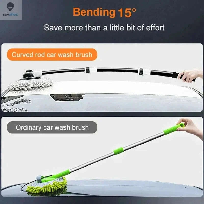 Retractable Car Wash Brush with Telescoping Handle-1Mop and 1Mop Head