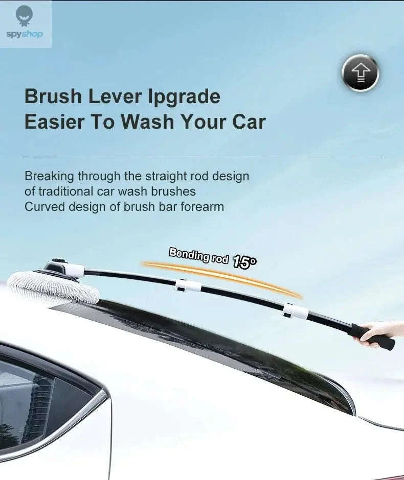 Retractable Car Wash Brush with Telescoping Handle-1Mop and 1Mop Head