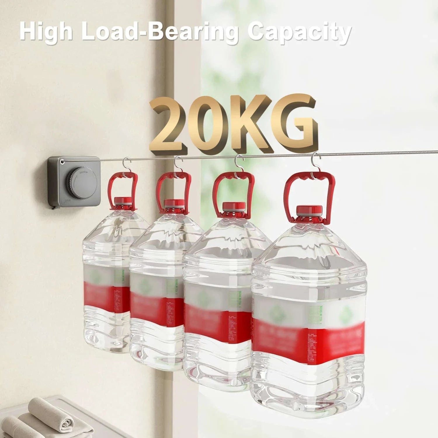 Retractable Clothesline Wall Mounted Drying Rope Up to 9m-1pcs / United States