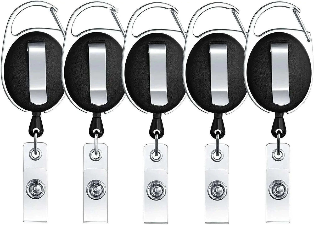 Retractable Crystal ID Badge Reel Keychain-9pcs-set