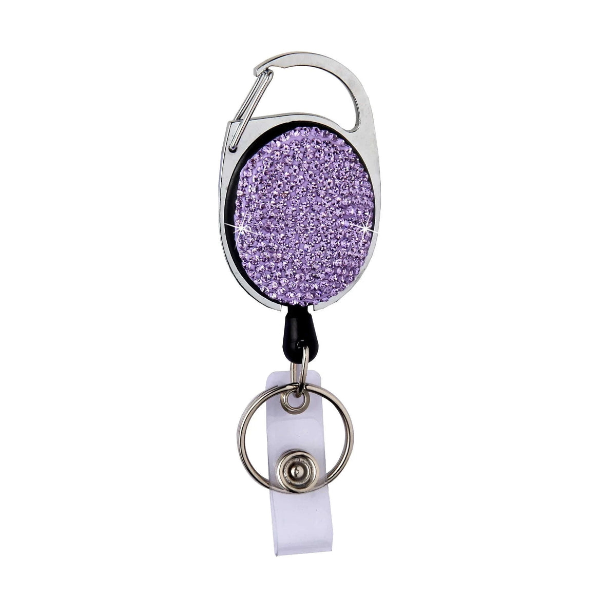 Retractable Crystal ID Badge Reel Keychain-9pcs-set