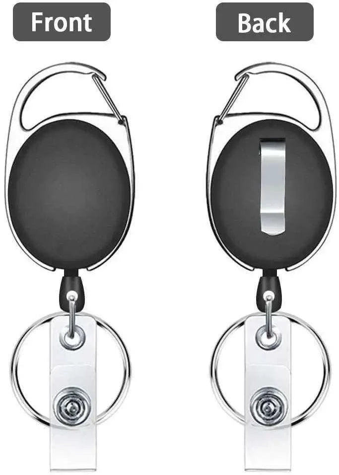Retractable Crystal ID Badge Reel Keychain-9pcs-set