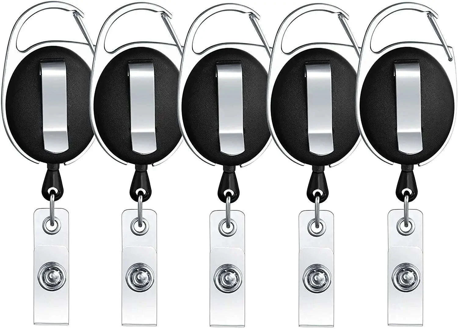 Retractable Crystal ID Badge Reel Keychain-9pcs-set