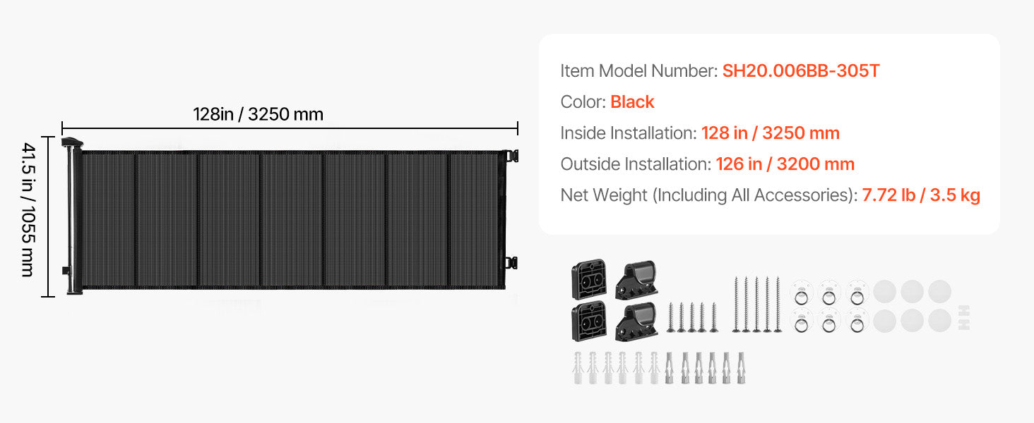 SucceBuy Retractable Baby Gate with Security Lock Walk Through Without Tripping Mesh Dog Gate for Stairs Hallways Indoor/Outdoor