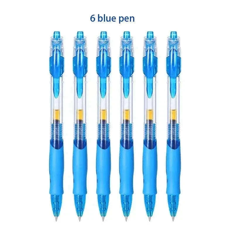 Retractable Gel Pens Set with Smooth 0.5mm Gel Ink-6 Blue pen