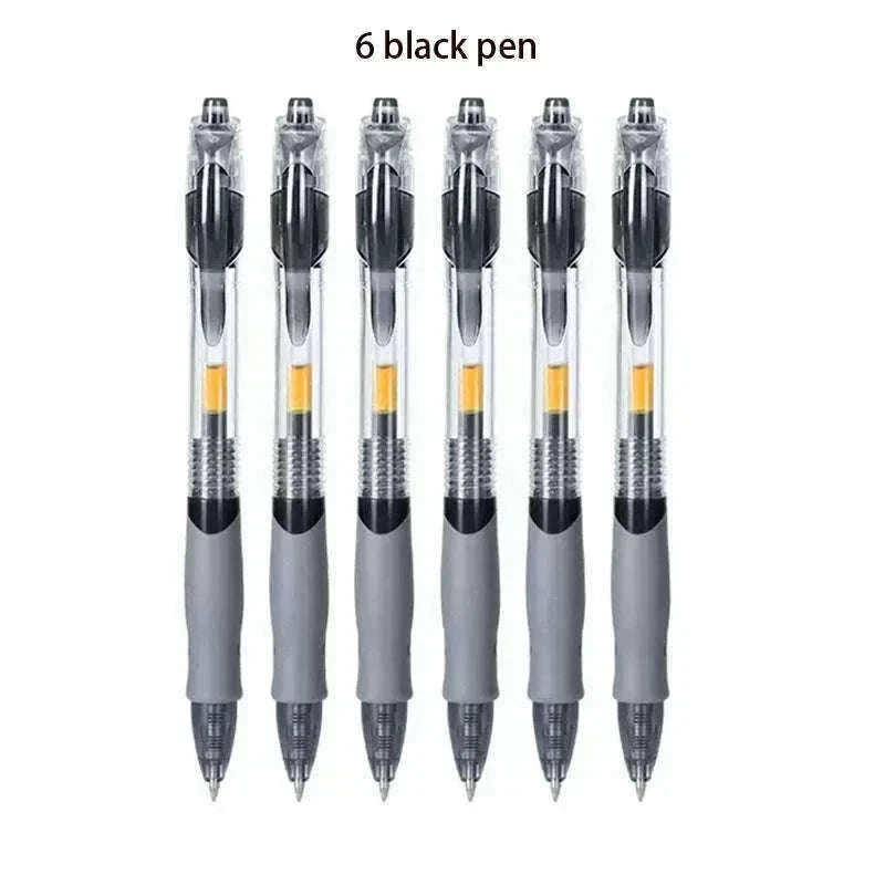Retractable Gel Pens Set with Smooth 0.5mm Gel Ink-6 Blue pen