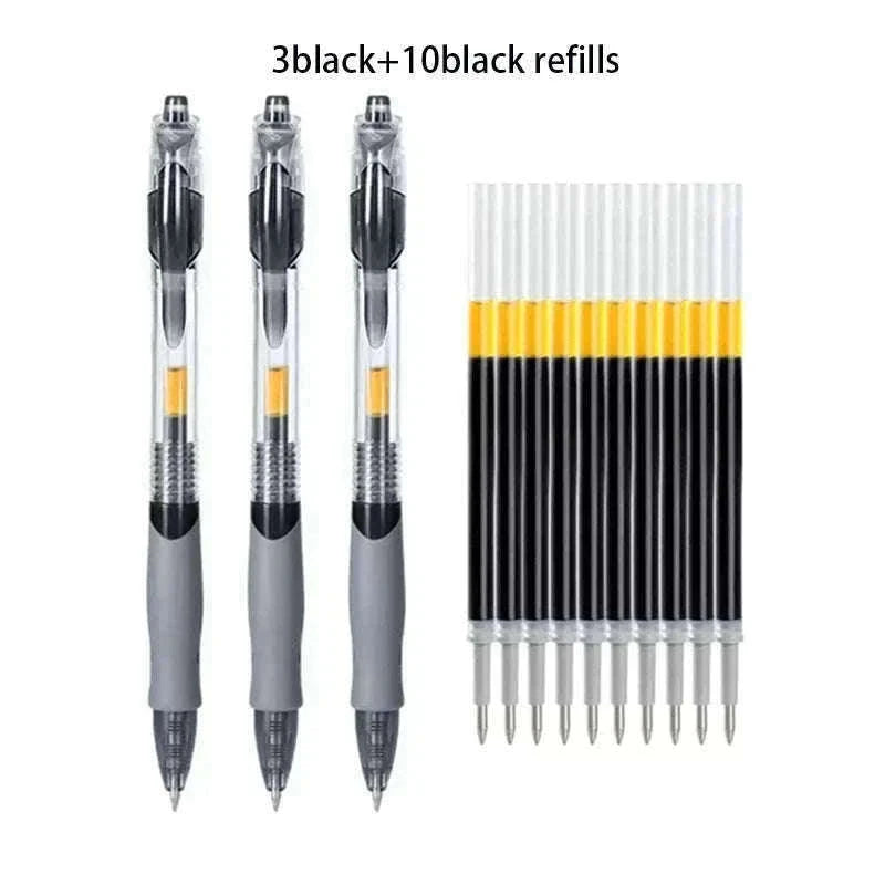 Retractable Gel Pens Set with Smooth 0.5mm Gel Ink-6 Blue pen