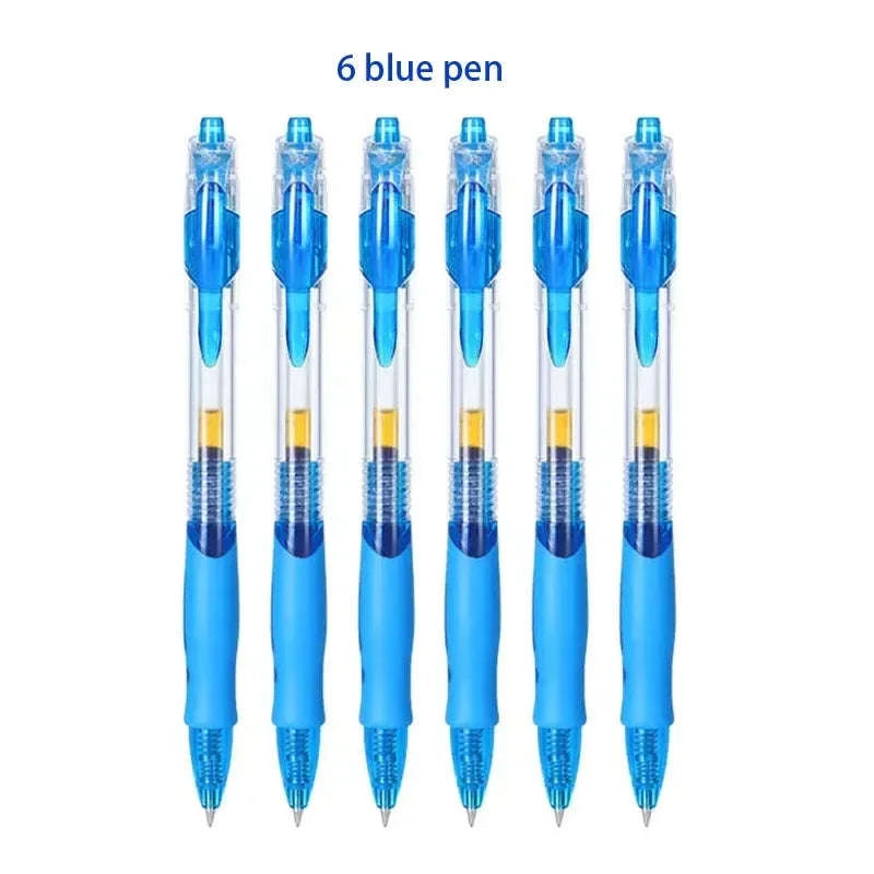 Retractable Gel Pens Set with Smooth 0.5mm Gel Ink-6 Blue pen