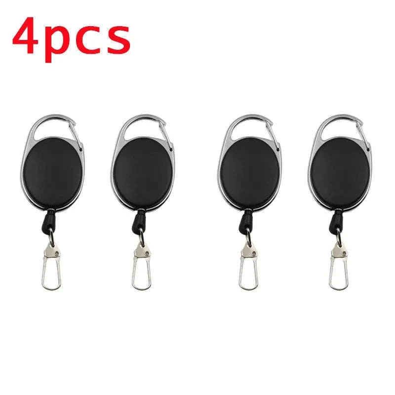Retractable Key Chain Reel Badge Holder with Quick Release Clip-6pcs / Germany