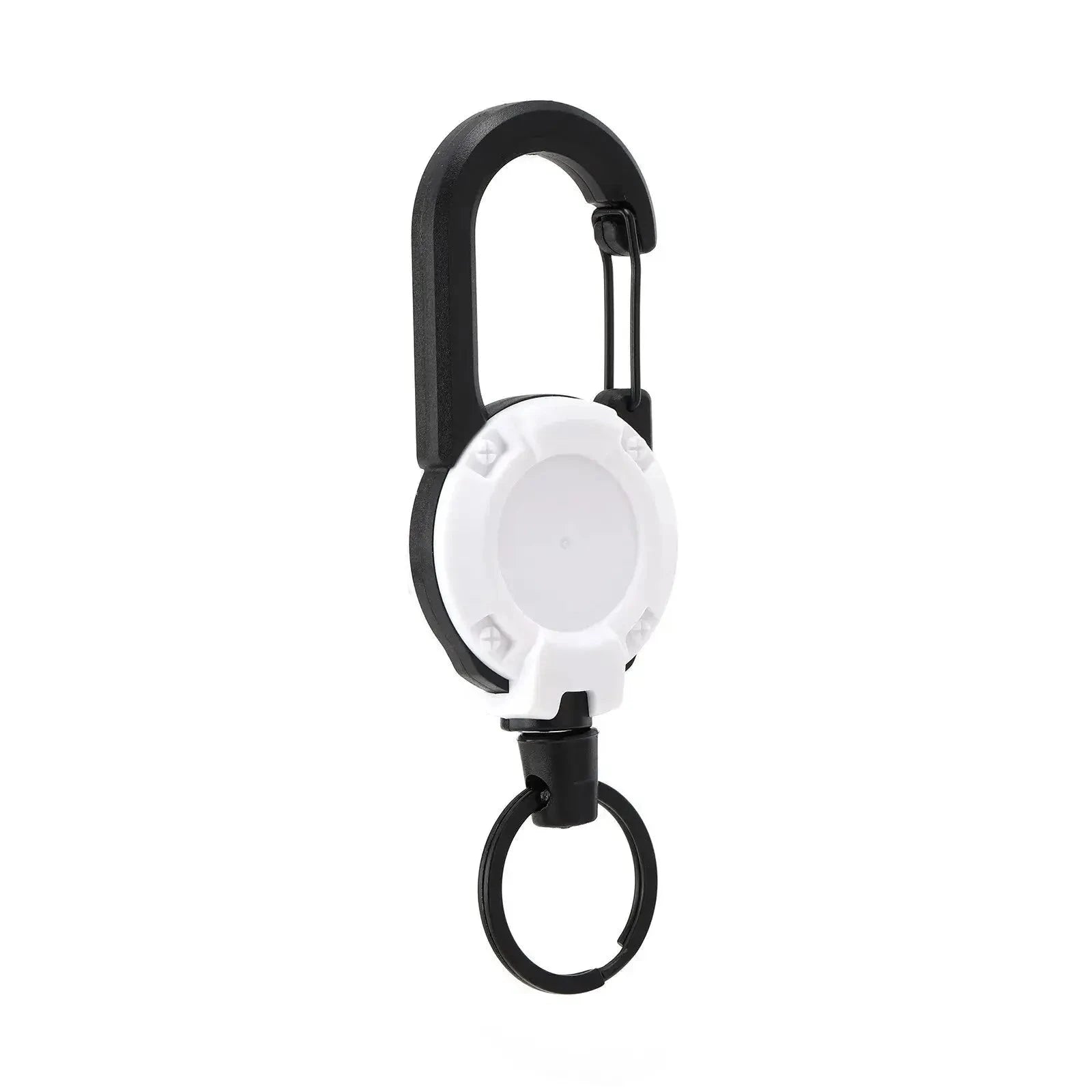 Retractable Rope Carabiner Keychain – Heavy-Duty, Secure & Easy Access-black