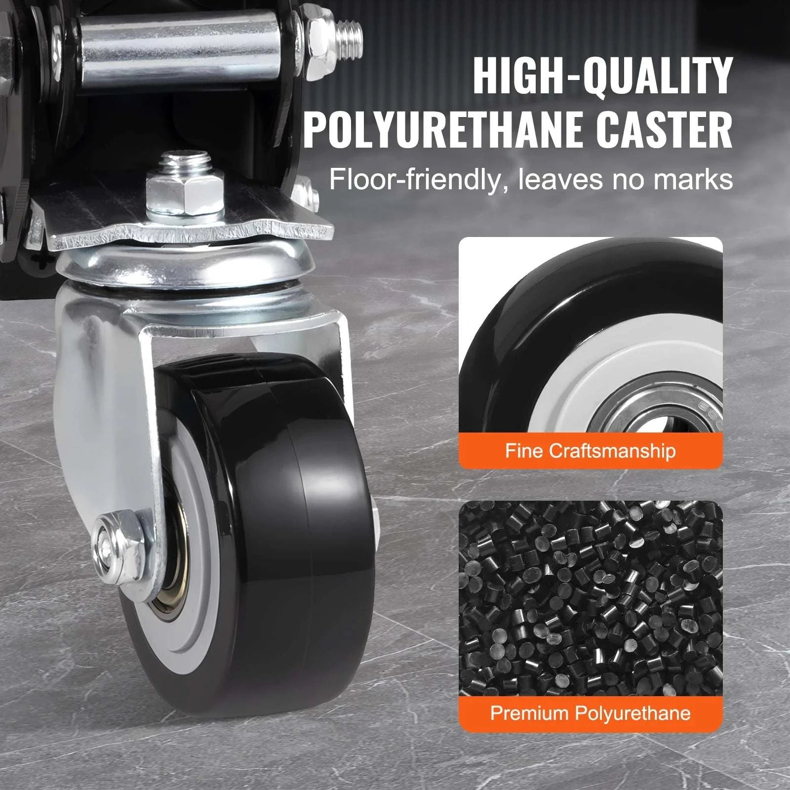 Retractable Workbench Caster Wheels 4 Pack with 360° Swivel-4 pcs / Poland