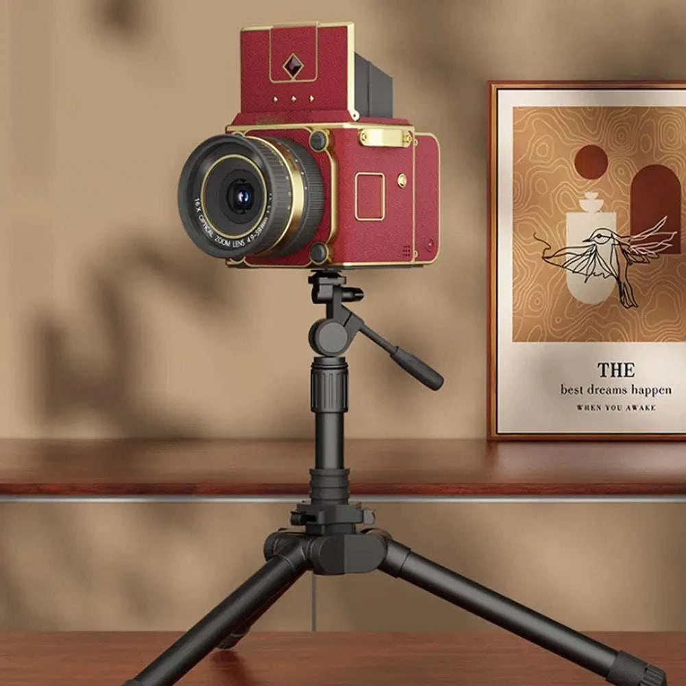 Retro CCD Digital Camera with 4K Video & 16X Zoom Portable Mini-Red