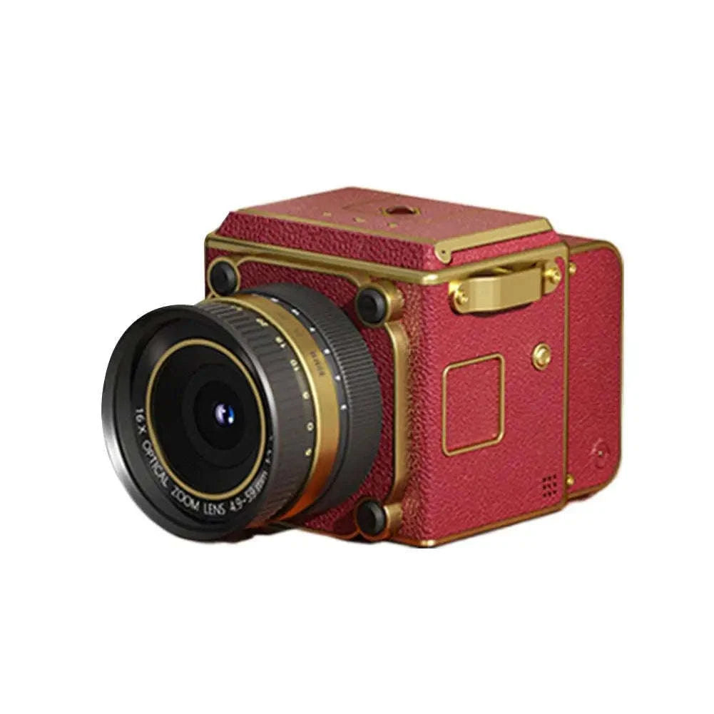 Retro CCD Digital Camera with 4K Video & 16X Zoom Portable Mini-Red
