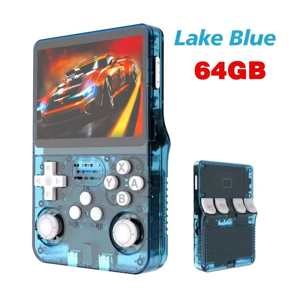 Retro Handheld Game Console with 3.5" IPS Screen and 15000 Games-Purple-64G-1