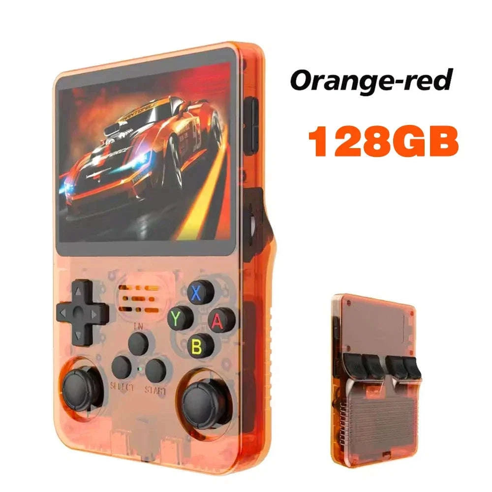Retro Handheld Game Console with 3.5" IPS Screen and 15000 Games-Purple-64G-1