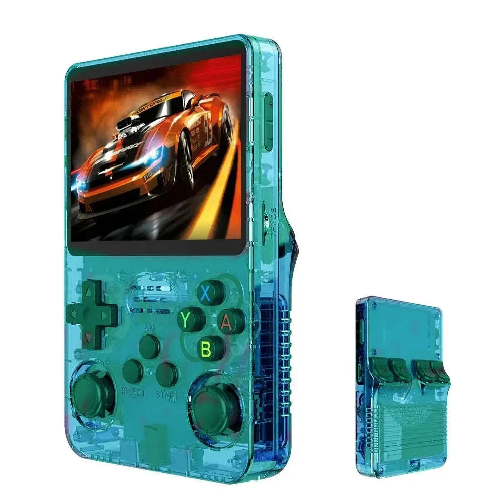 Retro Handheld Game Console with 3.5" IPS Screen and 15000 Games-Purple-64G-1