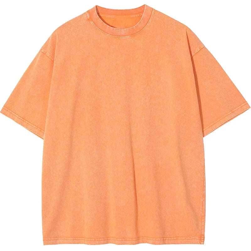 Retro Heavyweight T-Shirt-Gray / S 45-55KG