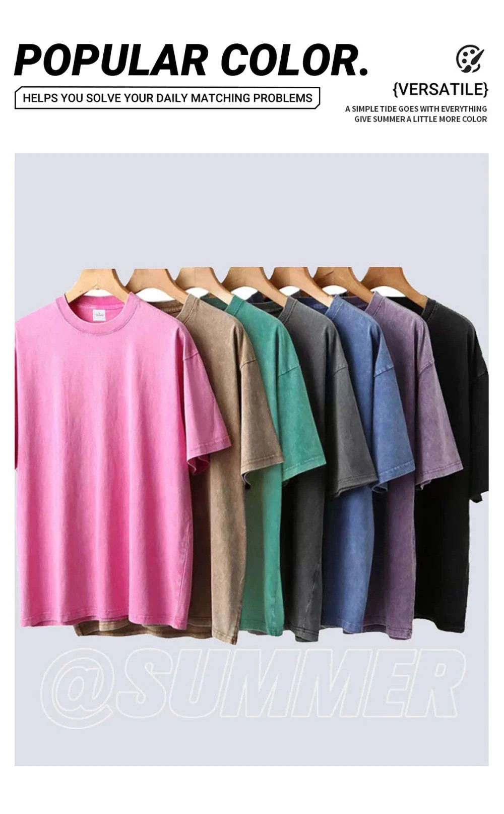 Retro Heavyweight T-Shirt-Gray / S 45-55KG