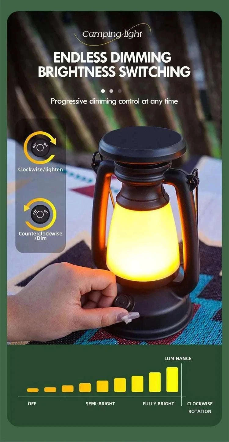 Retro Horse LED Lantern for Warm Home and Outdoor Lighting-800mAh LY16A