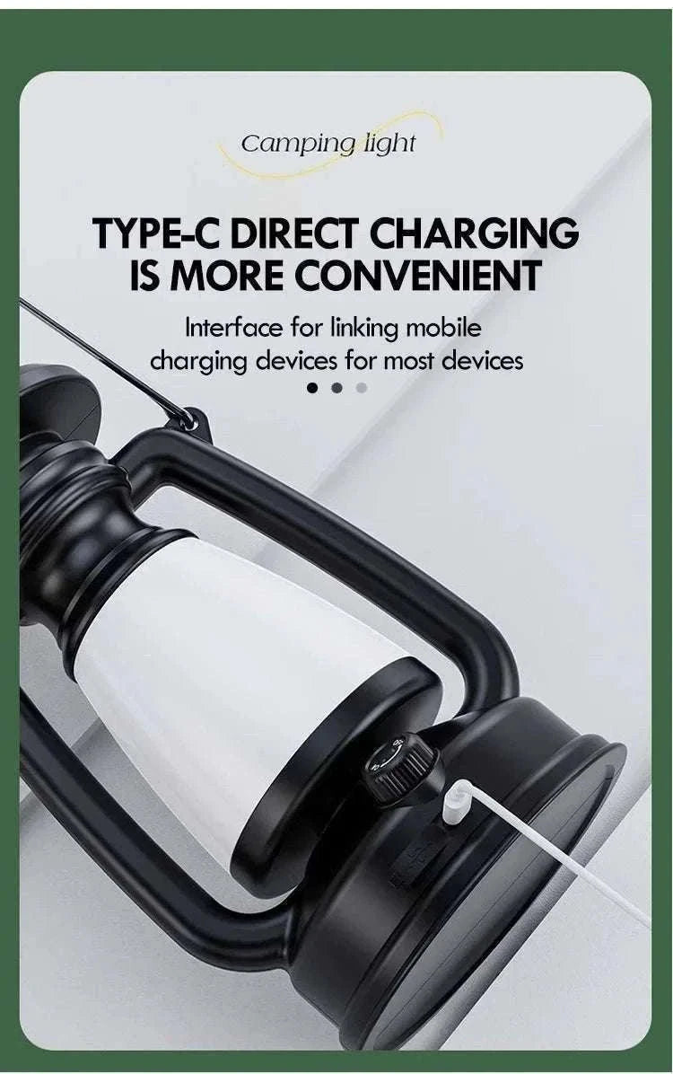 Retro Horse LED Lantern for Warm Home and Outdoor Lighting-800mAh LY16A
