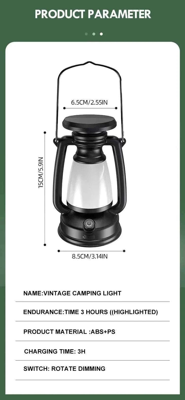 Retro Horse Light LED Lantern for Home and Outdoor Decor-800mAh LY16A