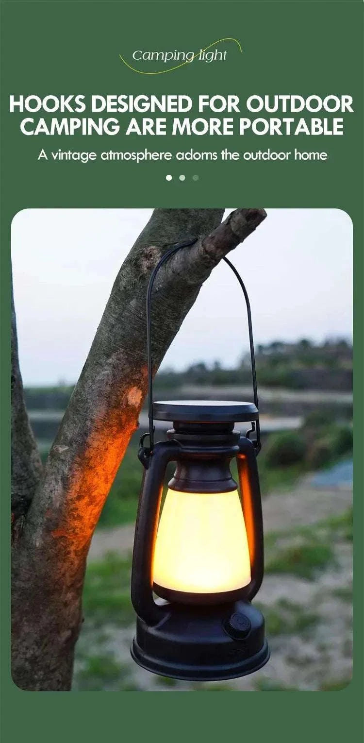 Retro Horse Light LED Lantern for Home and Outdoor Decor-