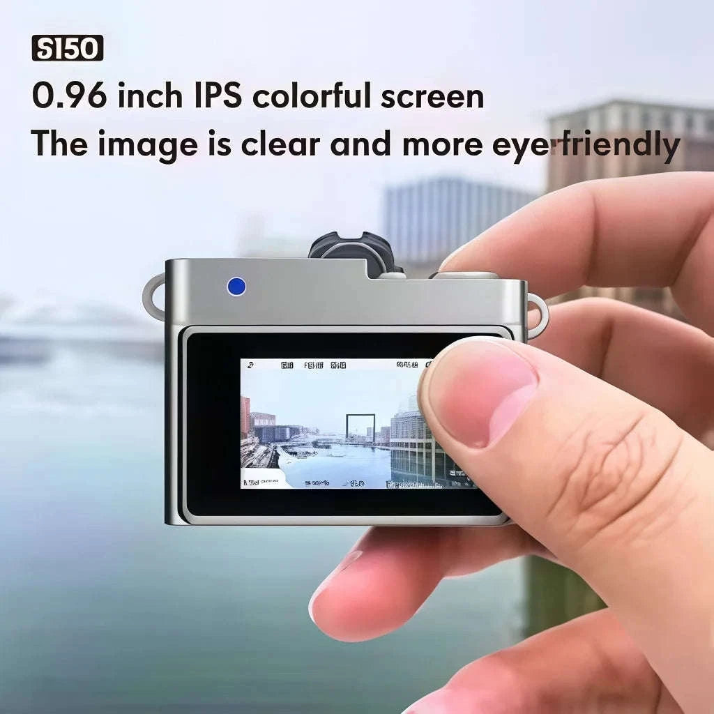 Retro Mini Digital Camera with 1080P Video and LED Fill Light-S150 Brown