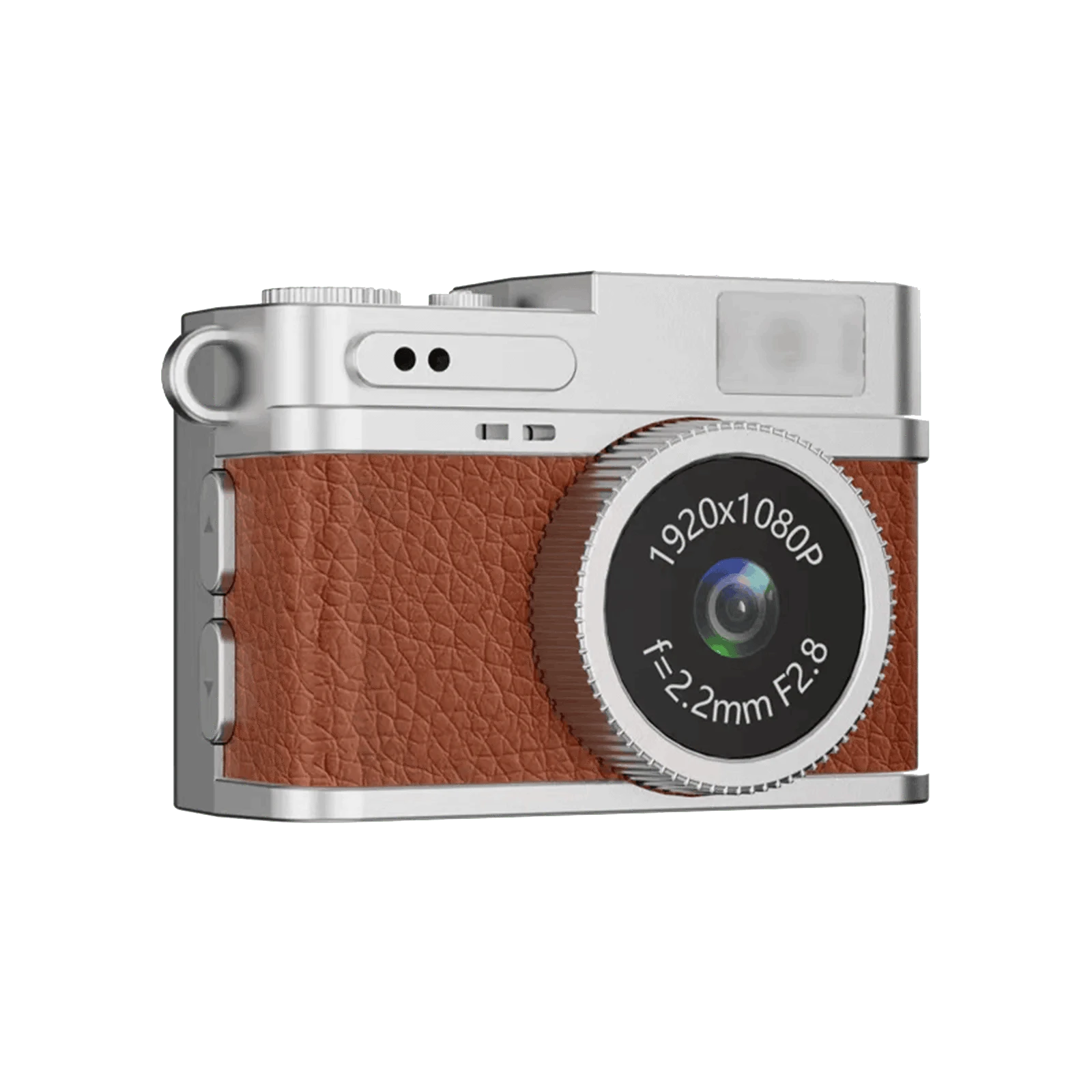 Retro Mini Digital Camera with 1080P Video and LED Fill Light-S150 Brown