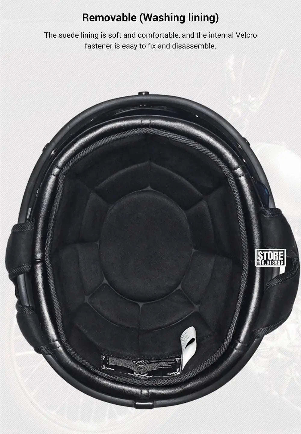 Retro Motorcycle Half Helmet with HD Lens-535 Glasses BK / XL