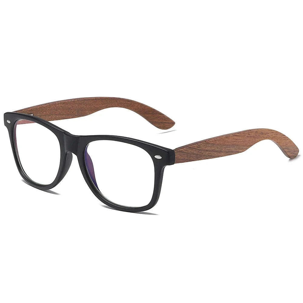 Retro Walnut Wood Polarized Sunglasses UV400 Anti-Blue Pilot Style-Anti Blue