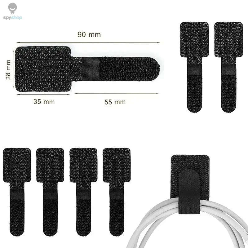 Reusable Cable Ties – Adjustable Nylon Straps for Organized Cables-10PCS Grey