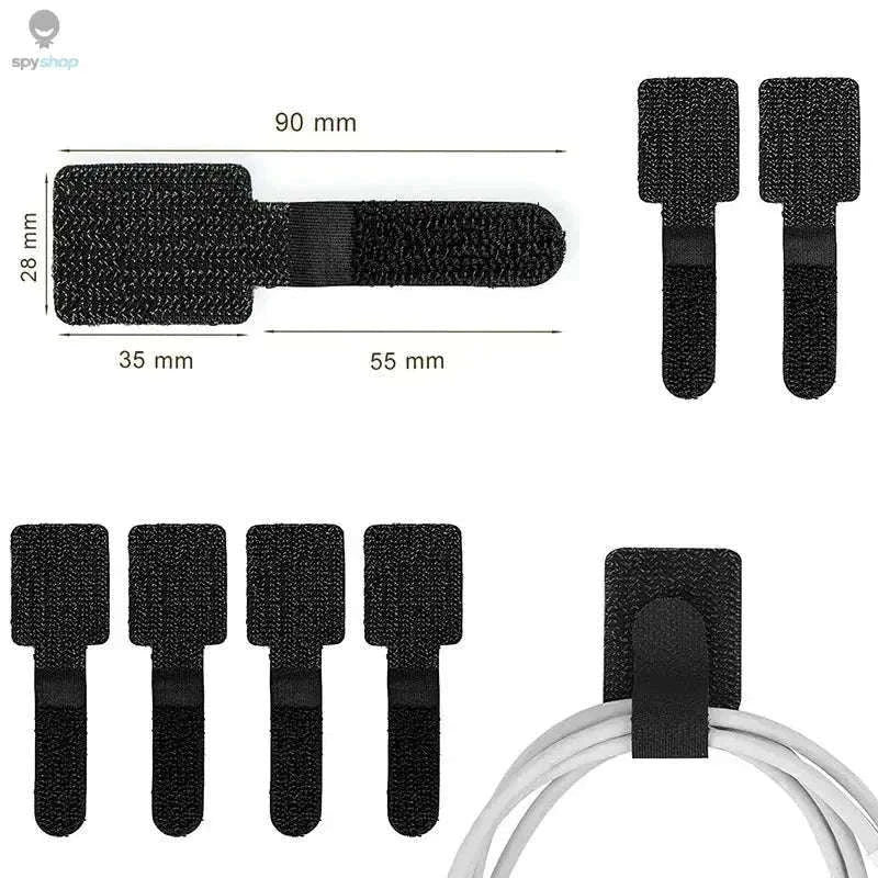 Reusable Cable Ties for Neat, Adjustable Cable Organization-10PCS Grey