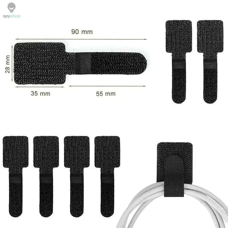 Reusable Cable Ties for Neat, Adjustable Cable Organization-10PCS Grey