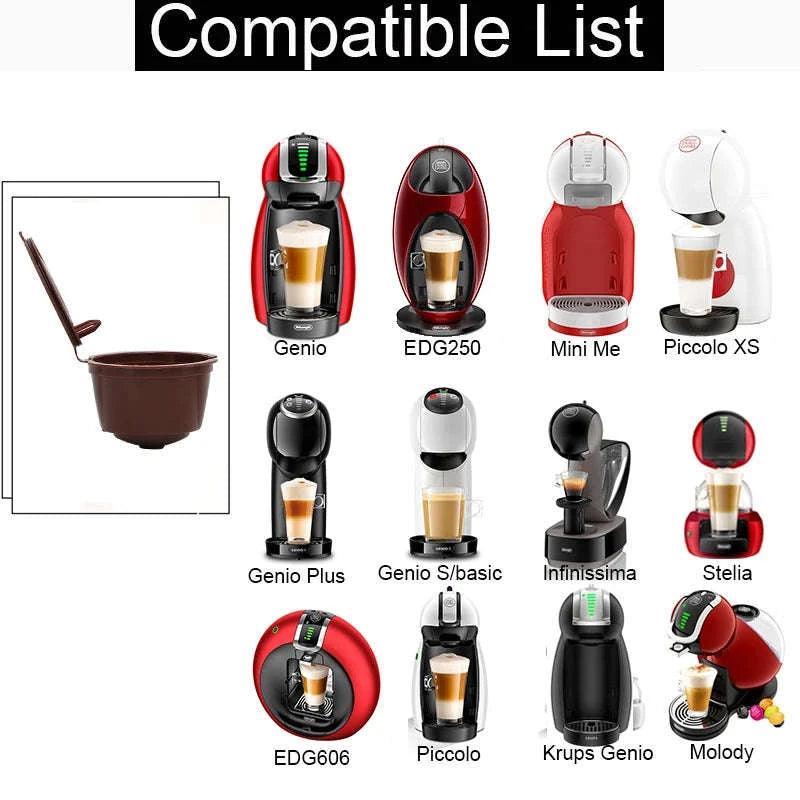 Reusable Coffee Capsule Set for Dolce Gusto-black