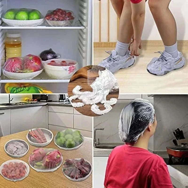 Reusable Elastic Food Covers for Quick Fresh Food Storage-Light Grey / 700pcs