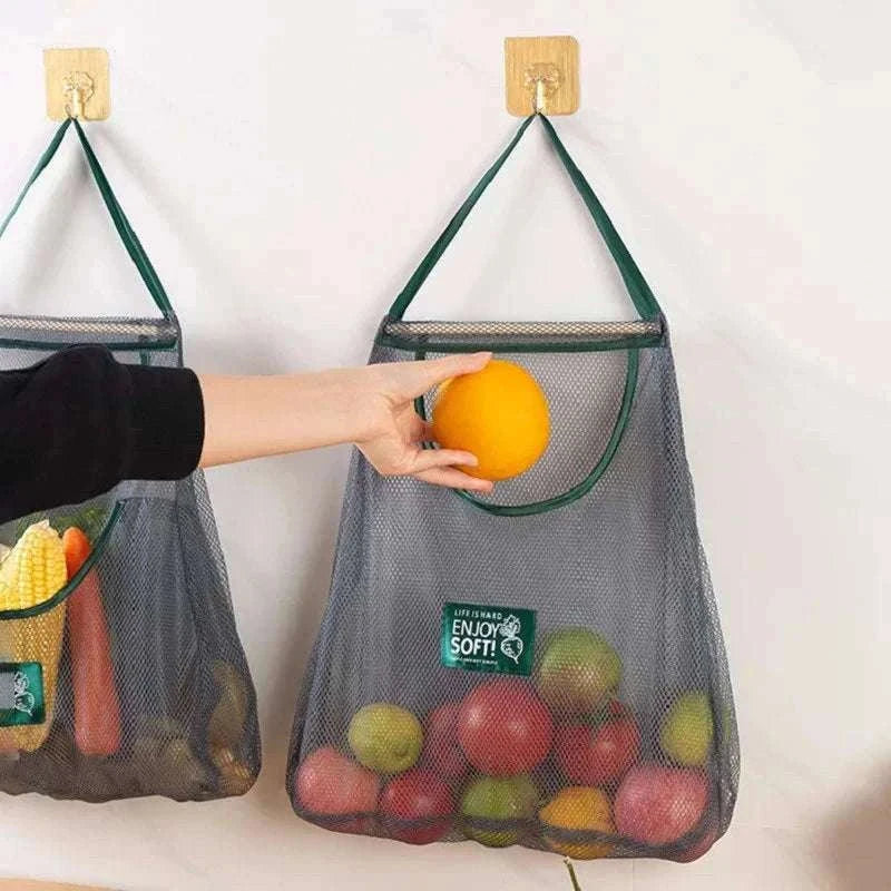 Reusable Hanging Mesh Storage Bag for Fresh Produce-king-size single bag