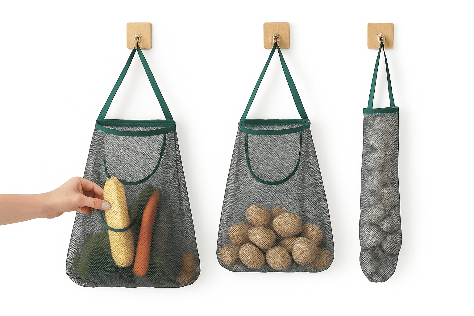 Reusable Hanging Mesh Storage Bag for Fresh Produce-king-size single bag