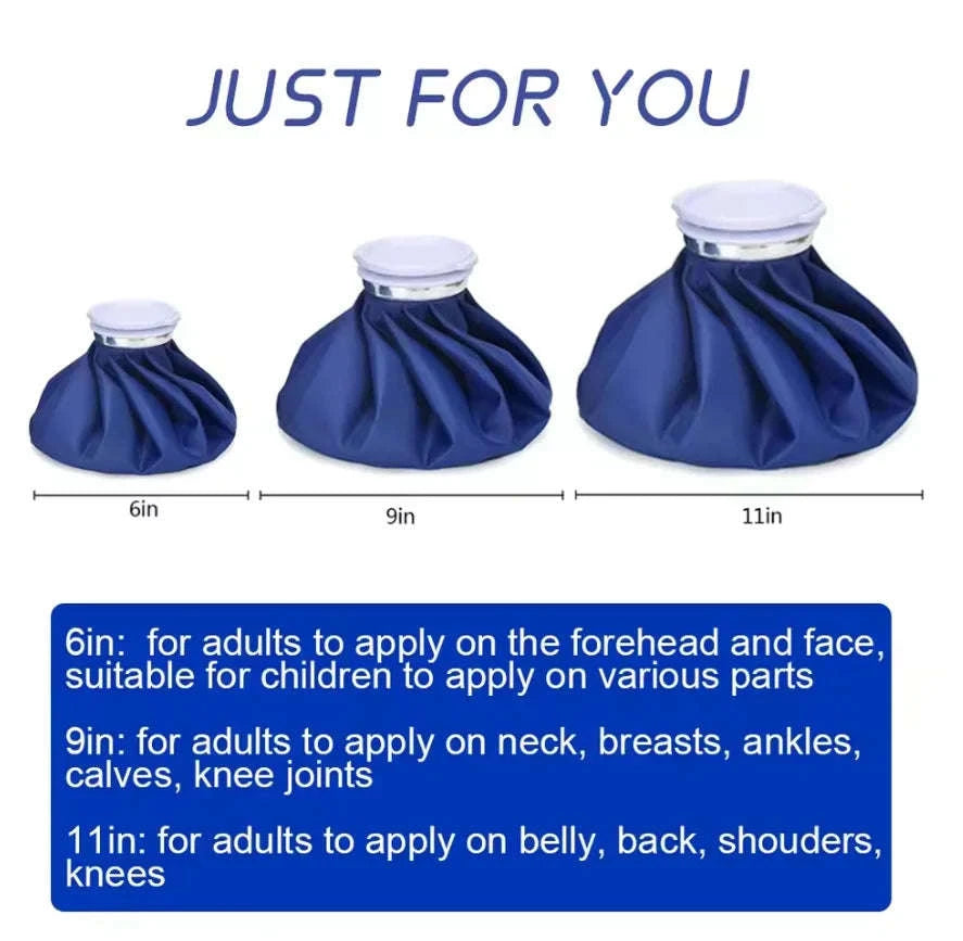 Reusable Hot & Cold Therapy Ice Bag Set (3 Sizes) for Pain Relief-Blue / 6 inch