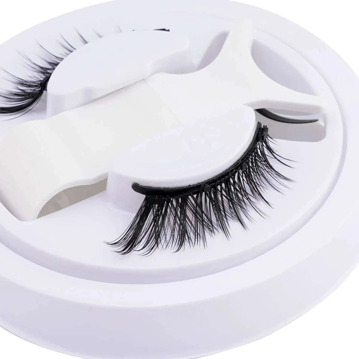 Reusable Magnetic False Eyelashes with Applicator Tweezers Set-1 Pair LZ04