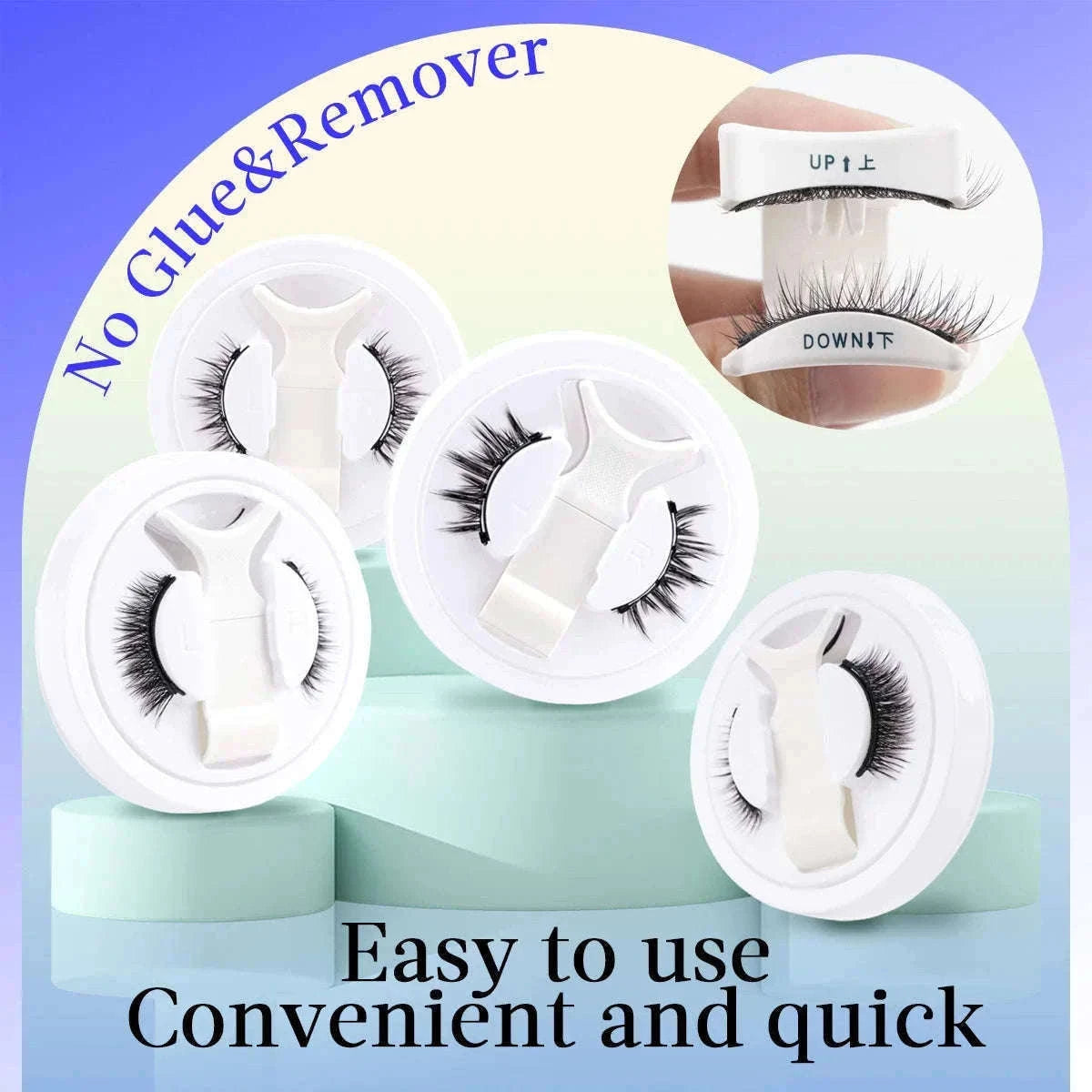 Reusable Magnetic False Eyelashes with Applicator Tweezers Set-1 Pair LZ04