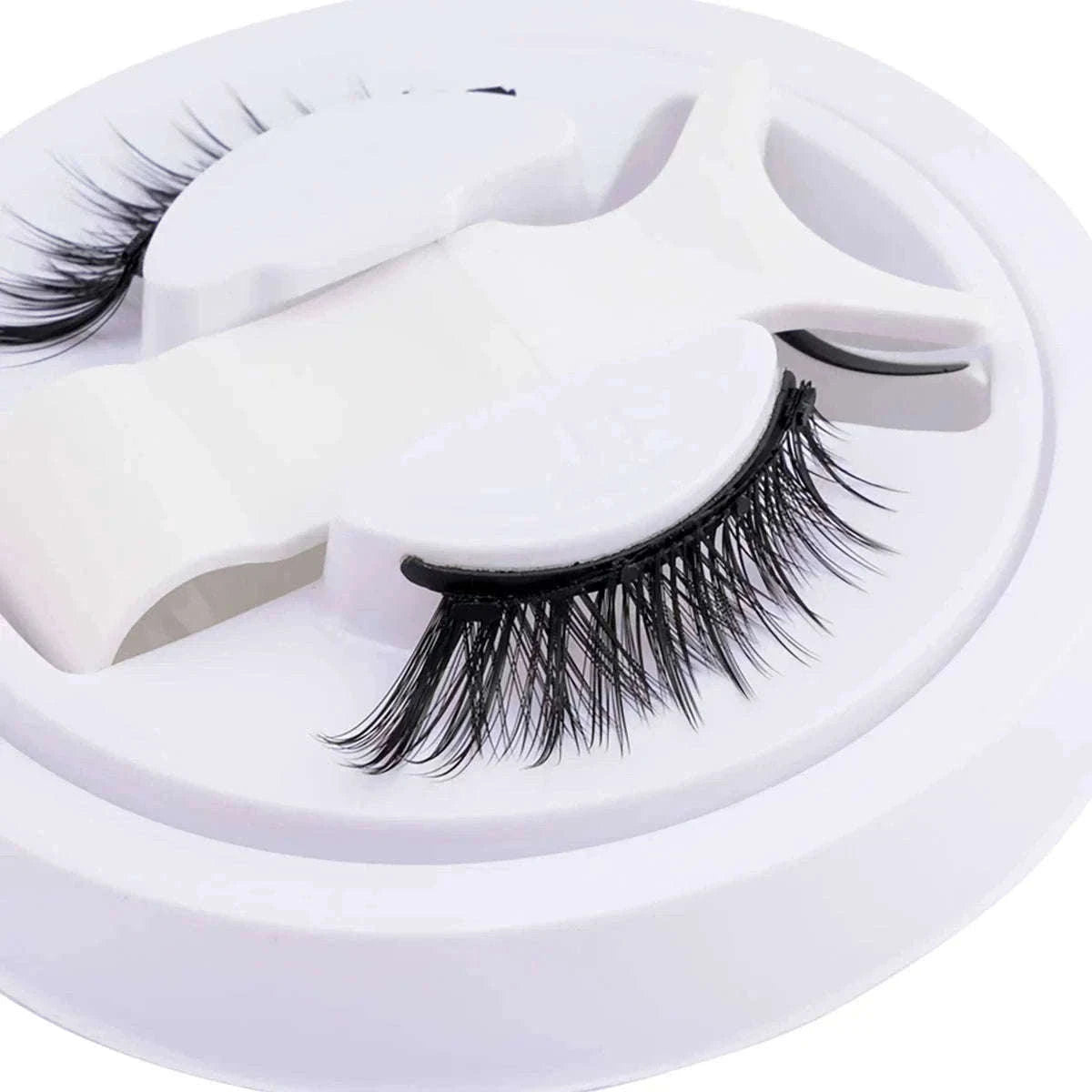 Reusable Magnetic False Eyelashes with Applicator Tweezers Set-1 Pair LZ04