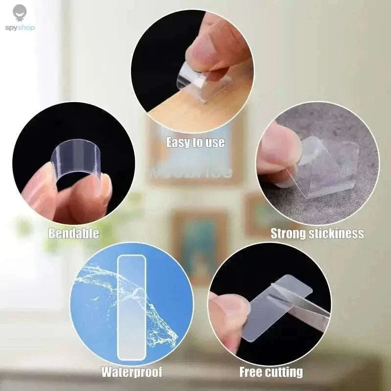 Reusable Nano Tape for Clean, Removable Mounting at Home-180pcs with box