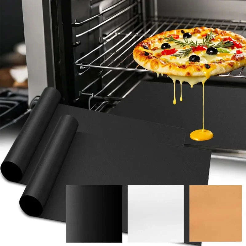 Reusable Non‑Stick Oven Liner & Grill Mat-40X50cm-1Pc Black