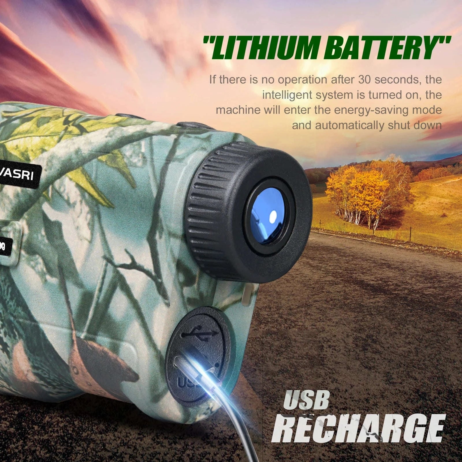 REVASRI Hunting Laser Rangefinder 1000 Yards with Rechargeable Battery-camo rangefinder / 1000m