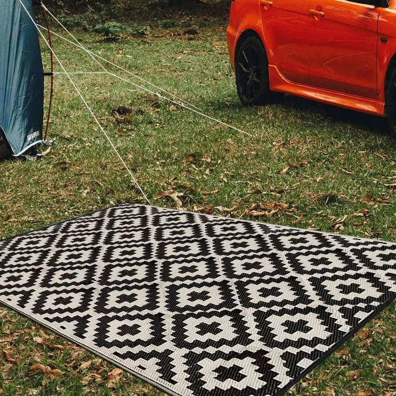 Reversible Outdoor Rug for Camping, Patio and Picnic Use-Rug