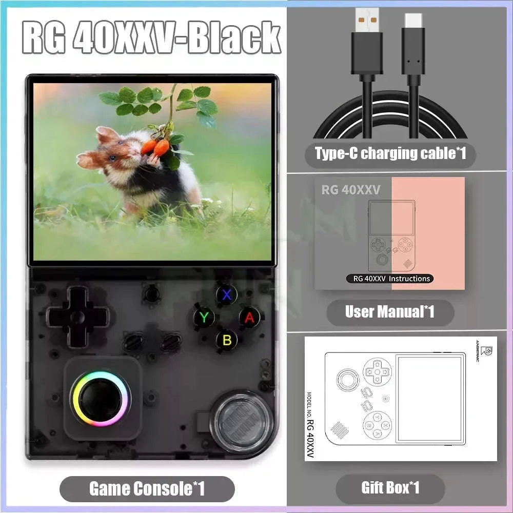 RG40XXV Retro Handheld Game Console-T Black / spain / 64G 256G