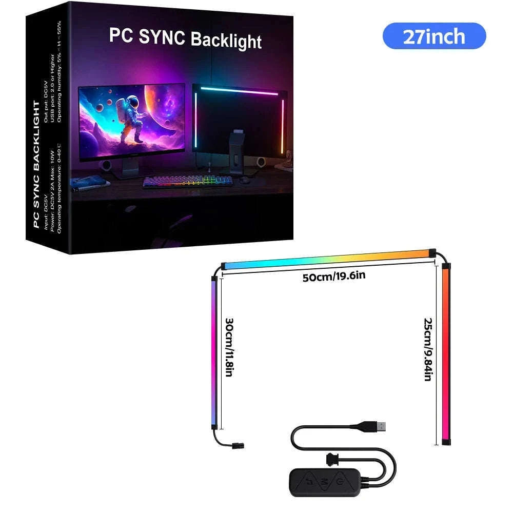 RGB Gaming Light Strip for PC Backlight Sync-24 inch